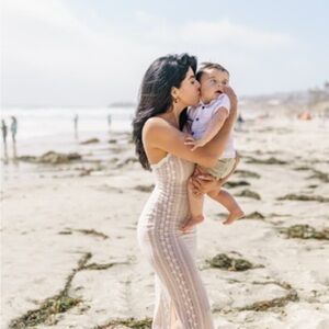 Tiger Mist white lace maxi dress